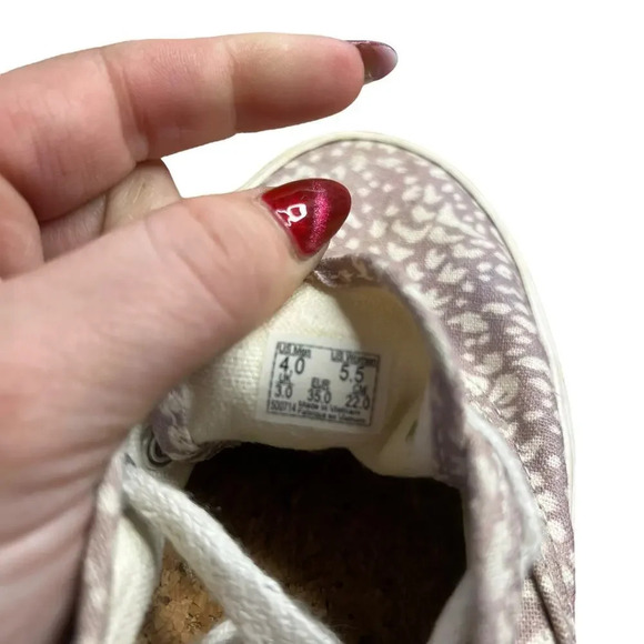 Vans Eco Theory Authentic SF Pink Animal Print Lace-Up Low Top Shoe- Women's 5.5 - Picture 12 of 12